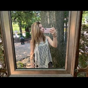 Vintage lace overlay dress/shirt L